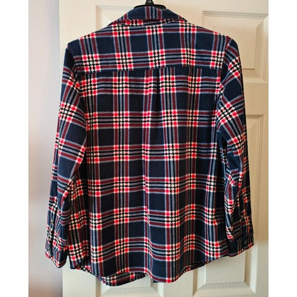 Time And Tru Women's Plaid Fleece Flannel Shacket Sz XL Warm Cozy Outdoors - Picture 2 of 9